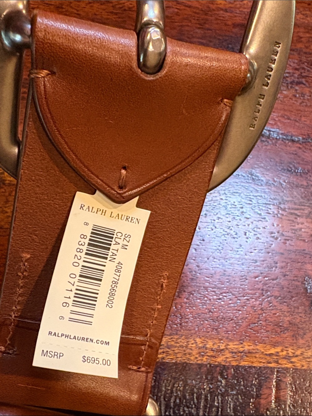 Ralph Lauren Collection FA19 Equestrian Leather Utility Pouch Metal Chain Belt M - Picture 6 of 15